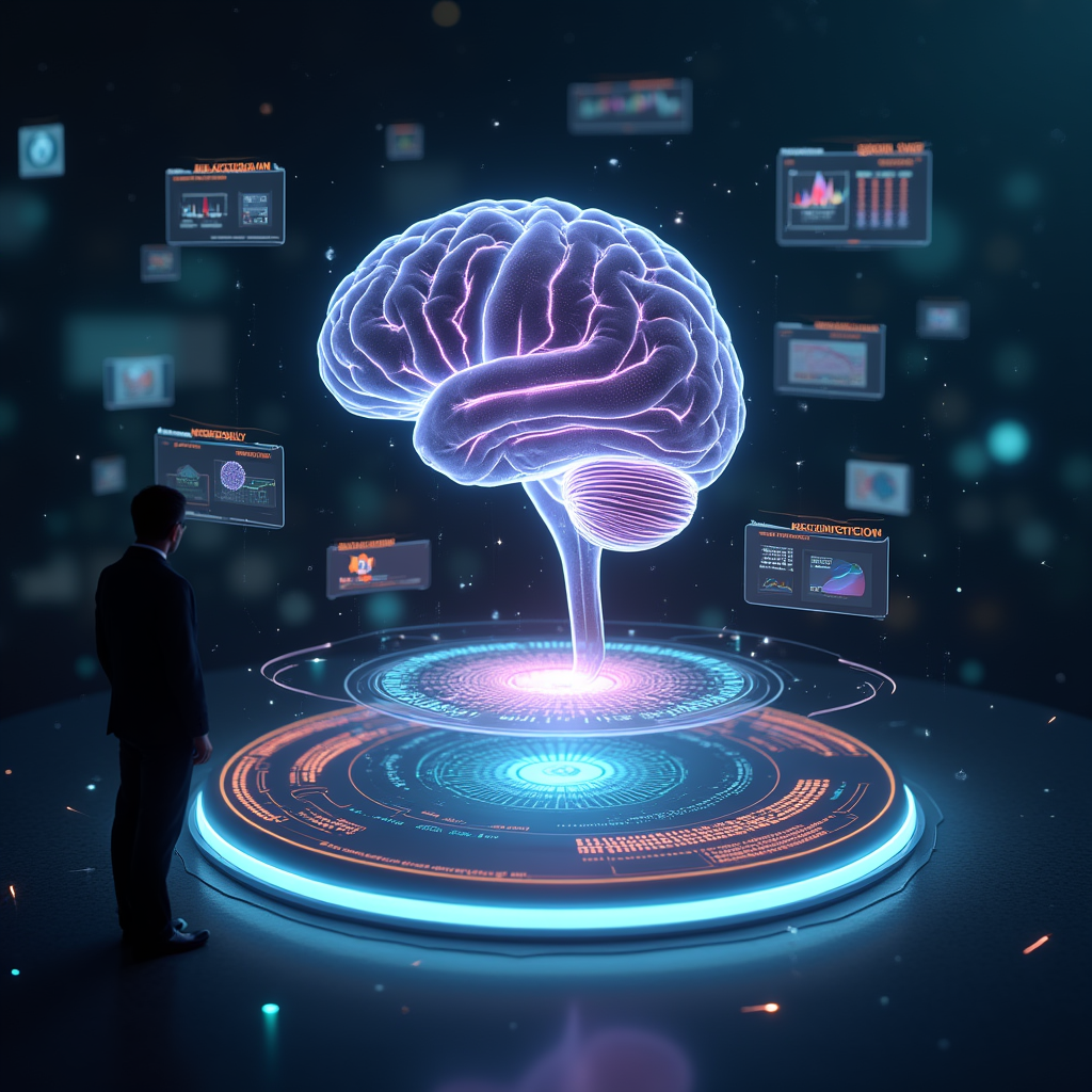 Illustration showing human trust in AI-generated text